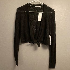 NWT Cropped Black Knit cardigan